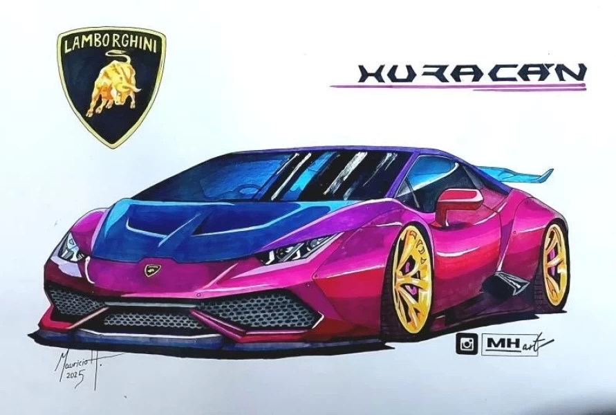 Lamborghini Huracán morado