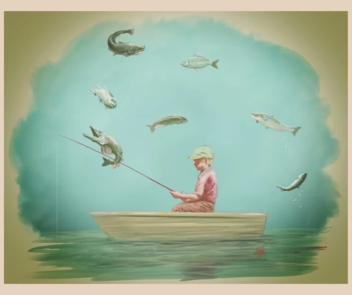 Sueño de niño pescador